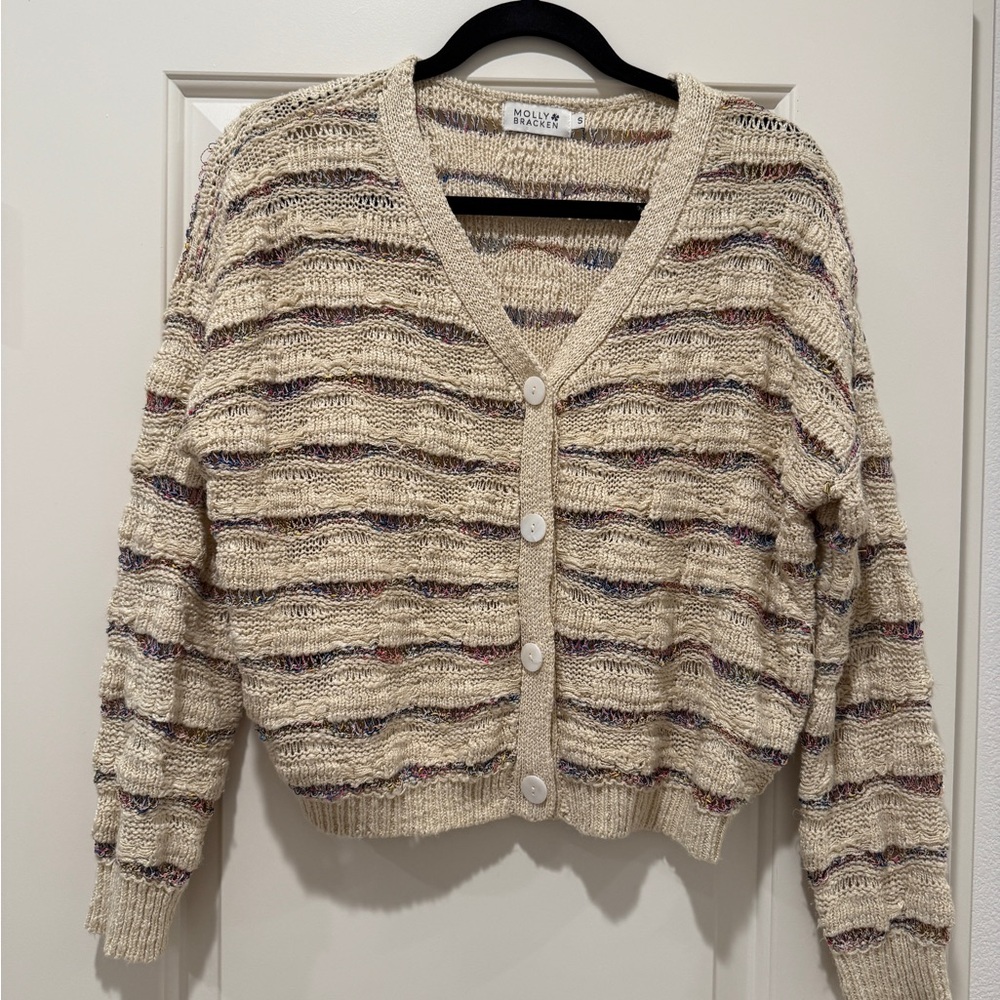 Molly Bracken Multicolor Striped Cardigan